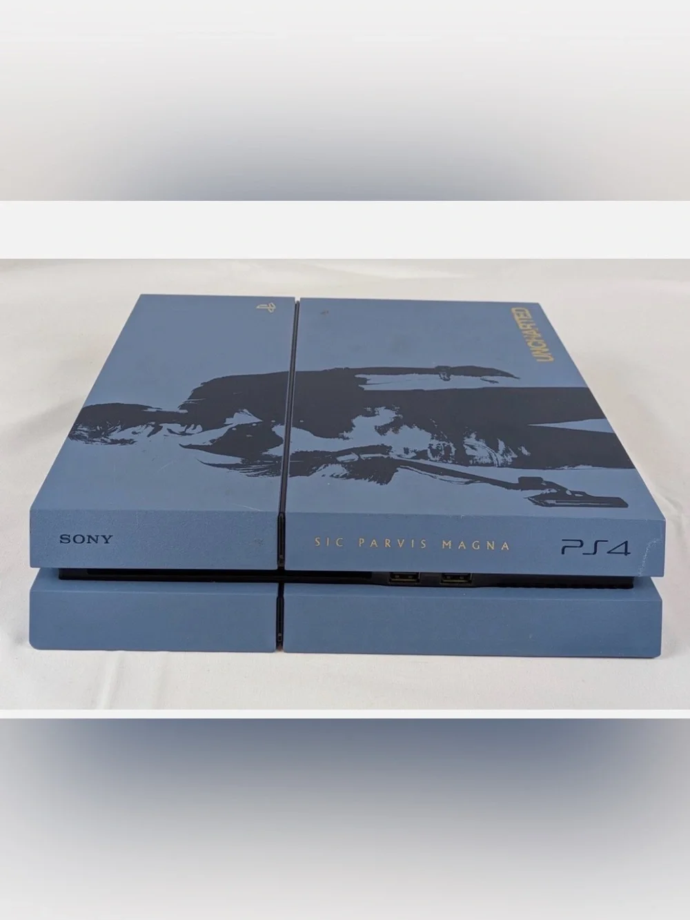 Sony Playstation 4. Limited Edition Blue Gaming Console with Black Artwork
